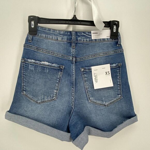 Vervet Super High Waist Shorts Denim Women's XS - Picture 3 of 6